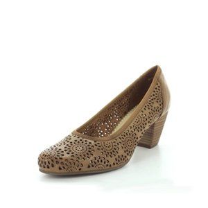 NEW Spring Step Women Abila Cut Out Floral Geometric Mandala Mid Heel Dress Pump